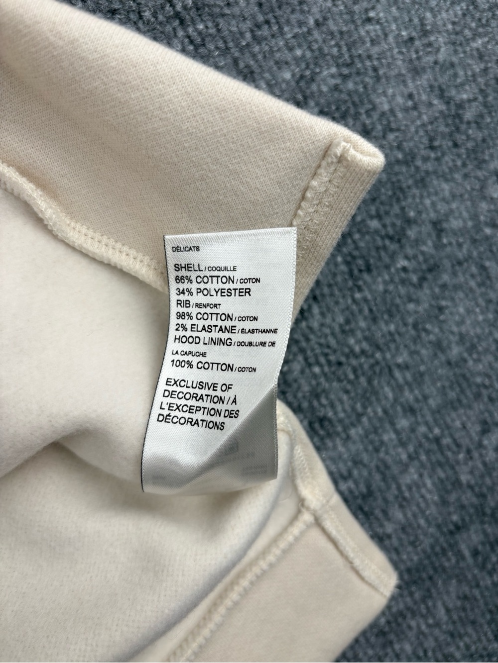 PUMA Women’s Fleece Pullover Hoodie with Kangaroo Pocket Cream Size S New - Picture 7 of 7